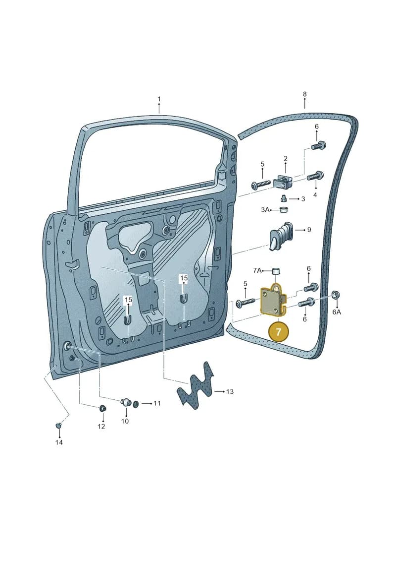 1P0831411A — SEAT Altea XL (2013-) diagram 498831000, position 7
