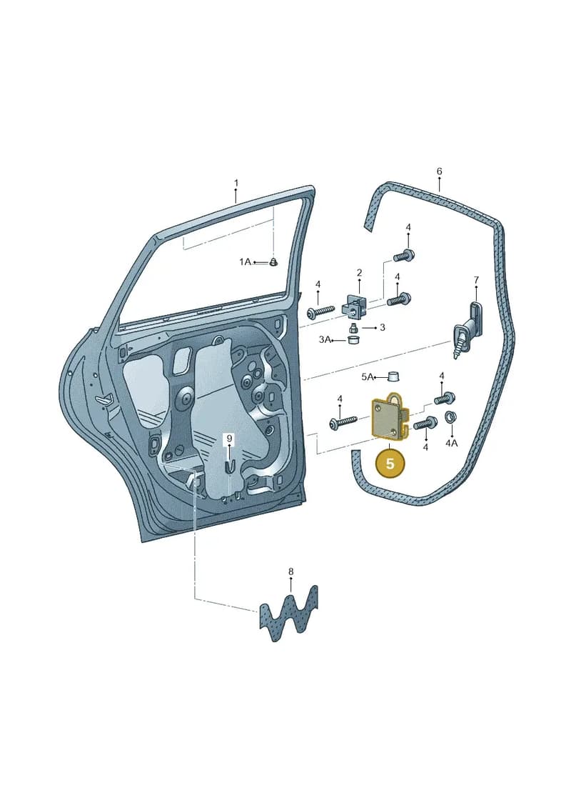 1P0833412A — SEAT Altea XL (2013-) diagram 498833000, position 5