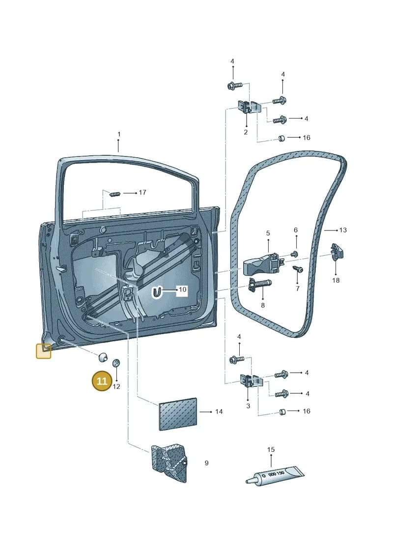 1P0837529 — SEAT Ibiza (2012-) diagram 639831000, position 11