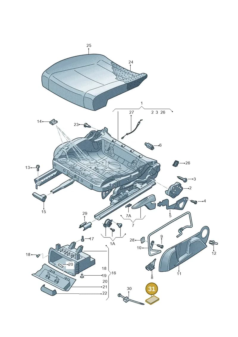 1P0858541 — SEAT Leon ST (2016-2020) diagram 830881000, position 31