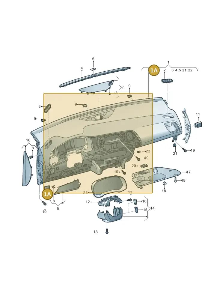 1P0858541 — SEAT Ateca (2016-) diagram 893857100, position 1A