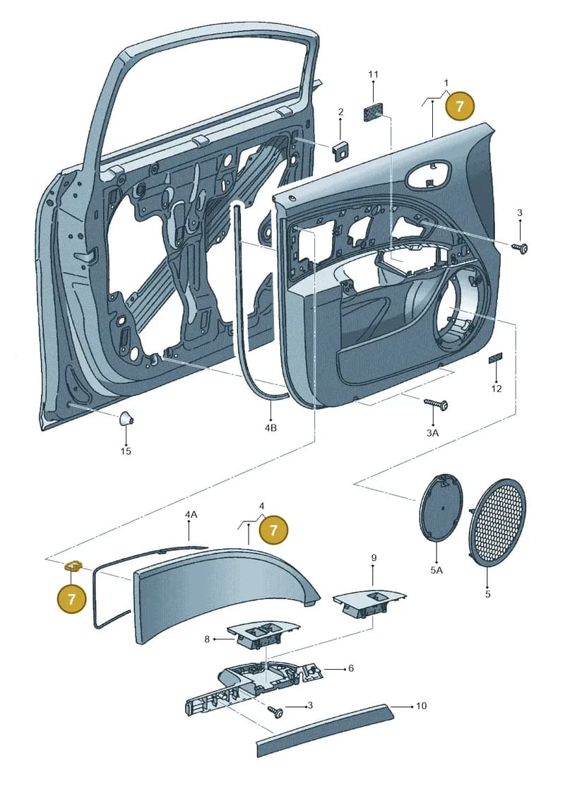 1P0864247 — SEAT Leon Stylance (2010-2012) diagram 456867000, position 7