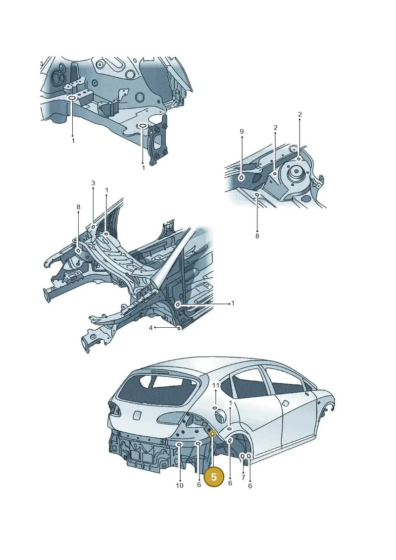 1P0899189A — SEAT Leon Stylance (2010-2012) diagram 456803360, position 5