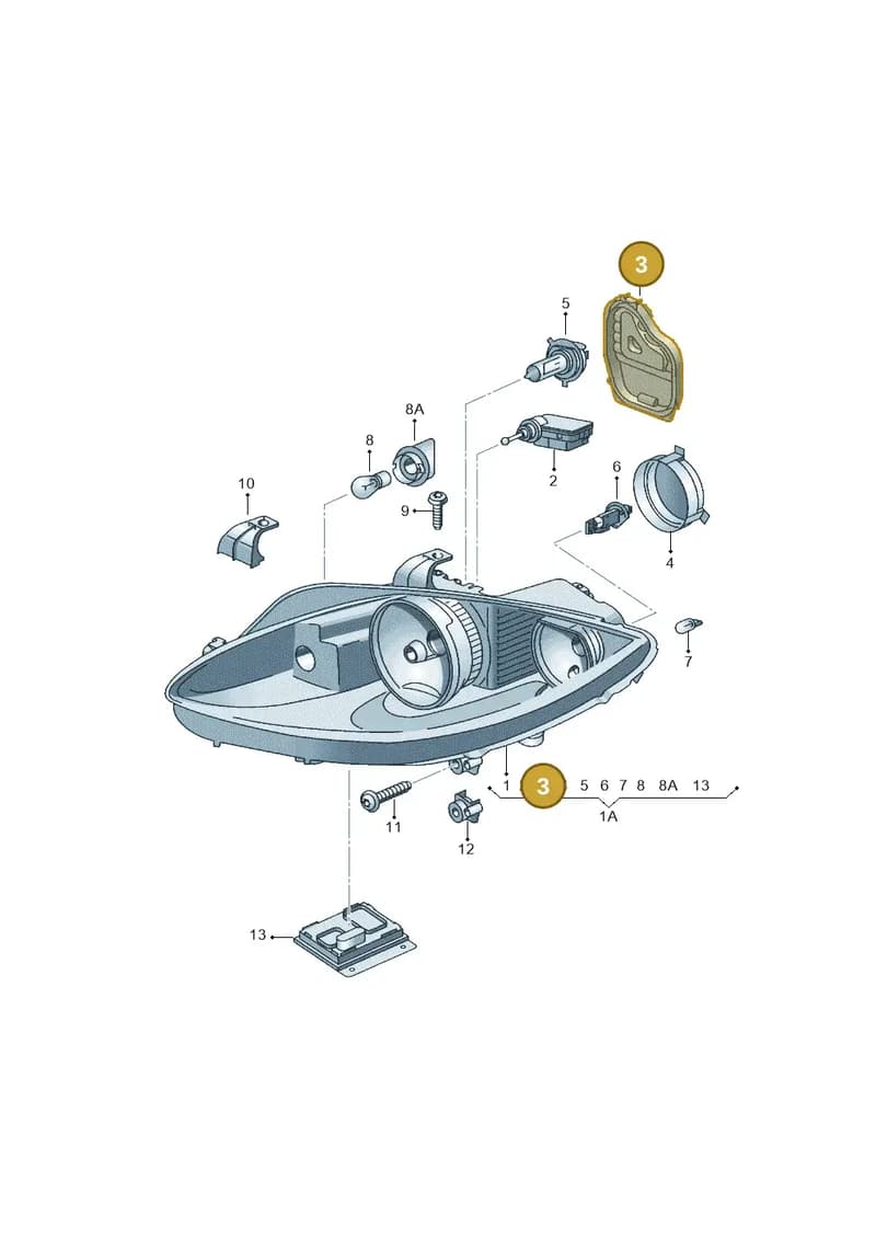1P0941608 — SEAT ALTEA                  07> (2006-) diagram 418941000, position 3