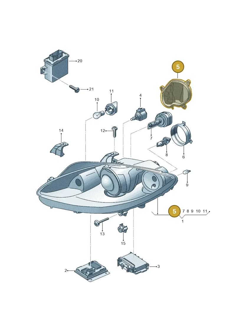 1P0941608 — SEAT Altea XL (2013-) diagram 456941200, position 5