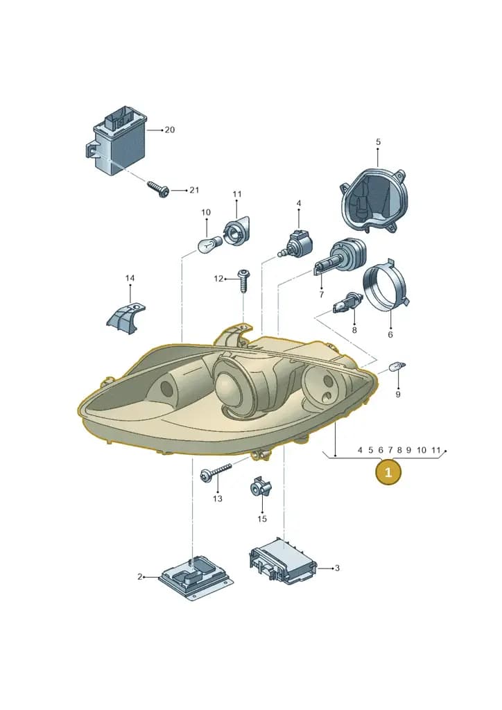 1P1941753E — SEAT Altea XL (2013-) diagram 456941200, position 1