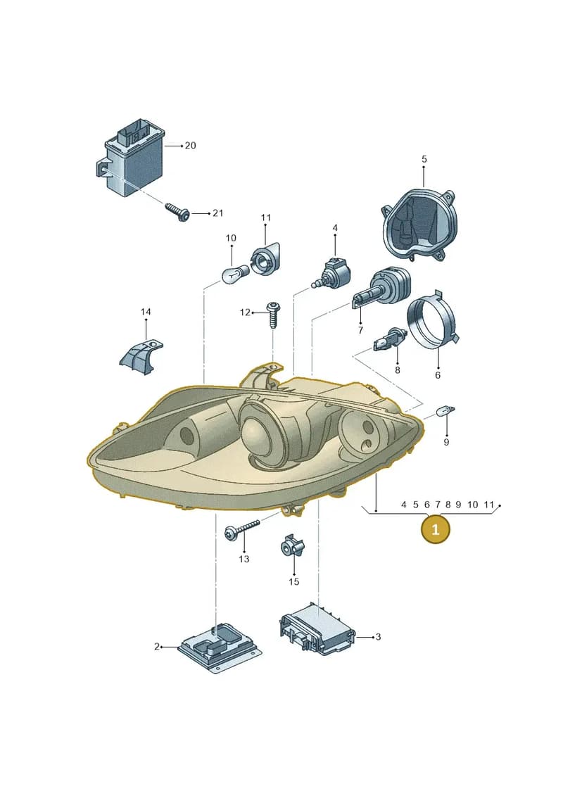 1P2941754E — SEAT Altea XL (2013-) diagram 456941200, position 1