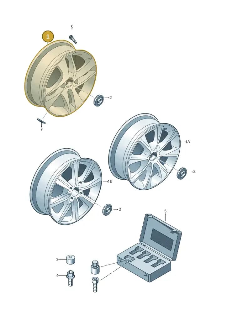 1SL601025BC9A — SEAT Mii (2011-2019) diagram 735601500, position 1