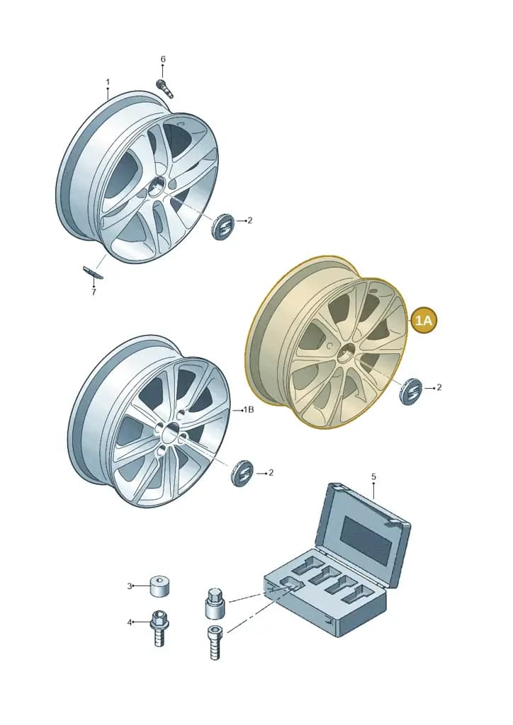 1SL601025C8Z8 — SEAT Mii (2011-2019) diagram 735601500, position 1A