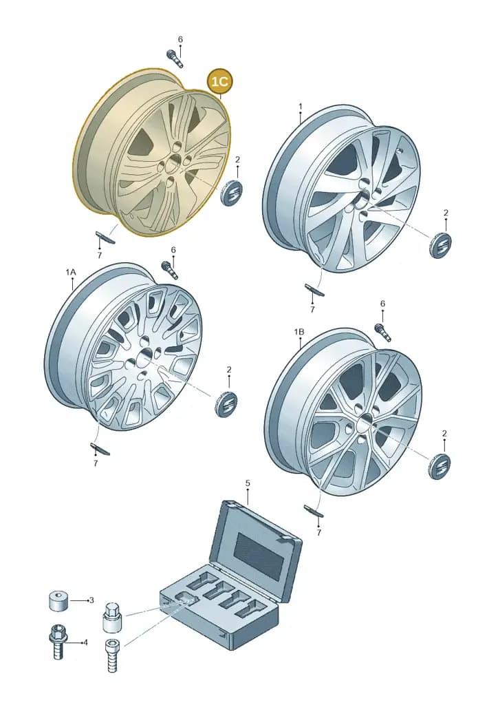 1SL601025QKT2 — SEAT Mii (2011-2019) diagram 735601550, position 1C