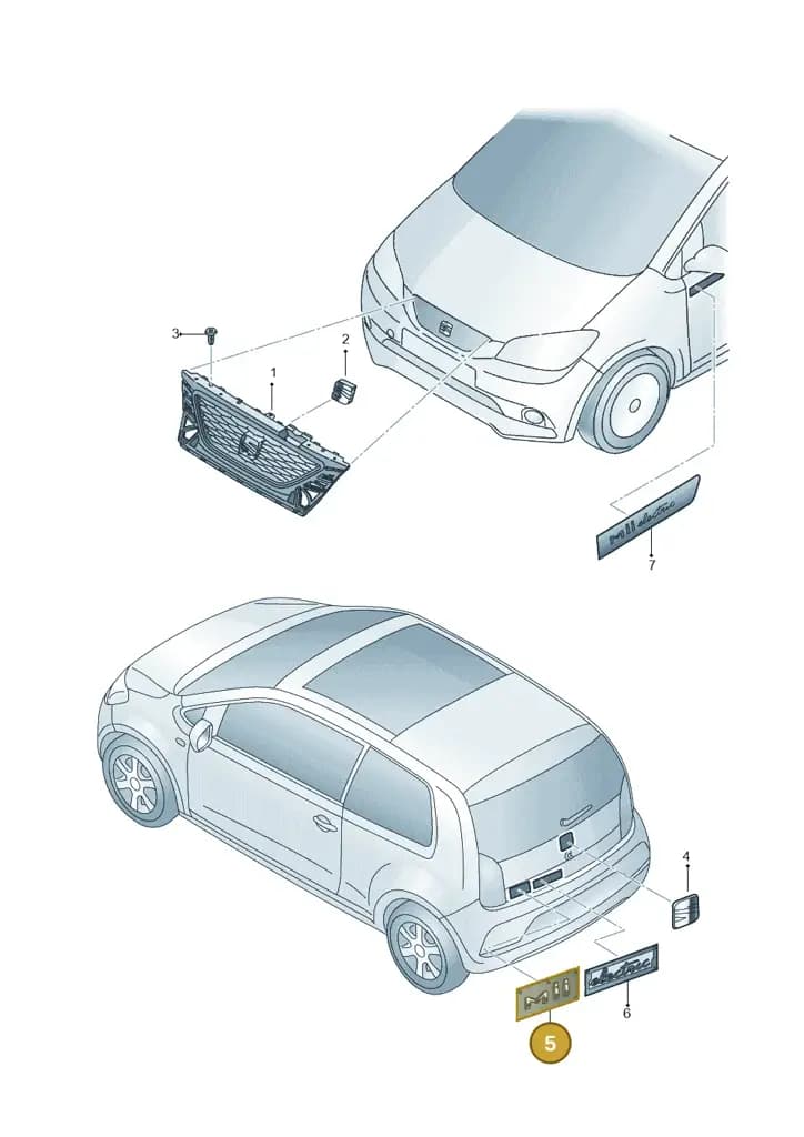 1SL853687739 — SEAT Mii Electric (2020-2021) diagram 12s853000, position 5