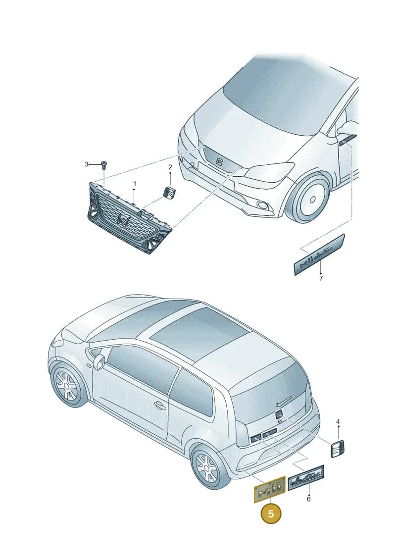1SL853687739 — SEAT Mii Electric (2020-2021) diagram 12s853000, position 5
