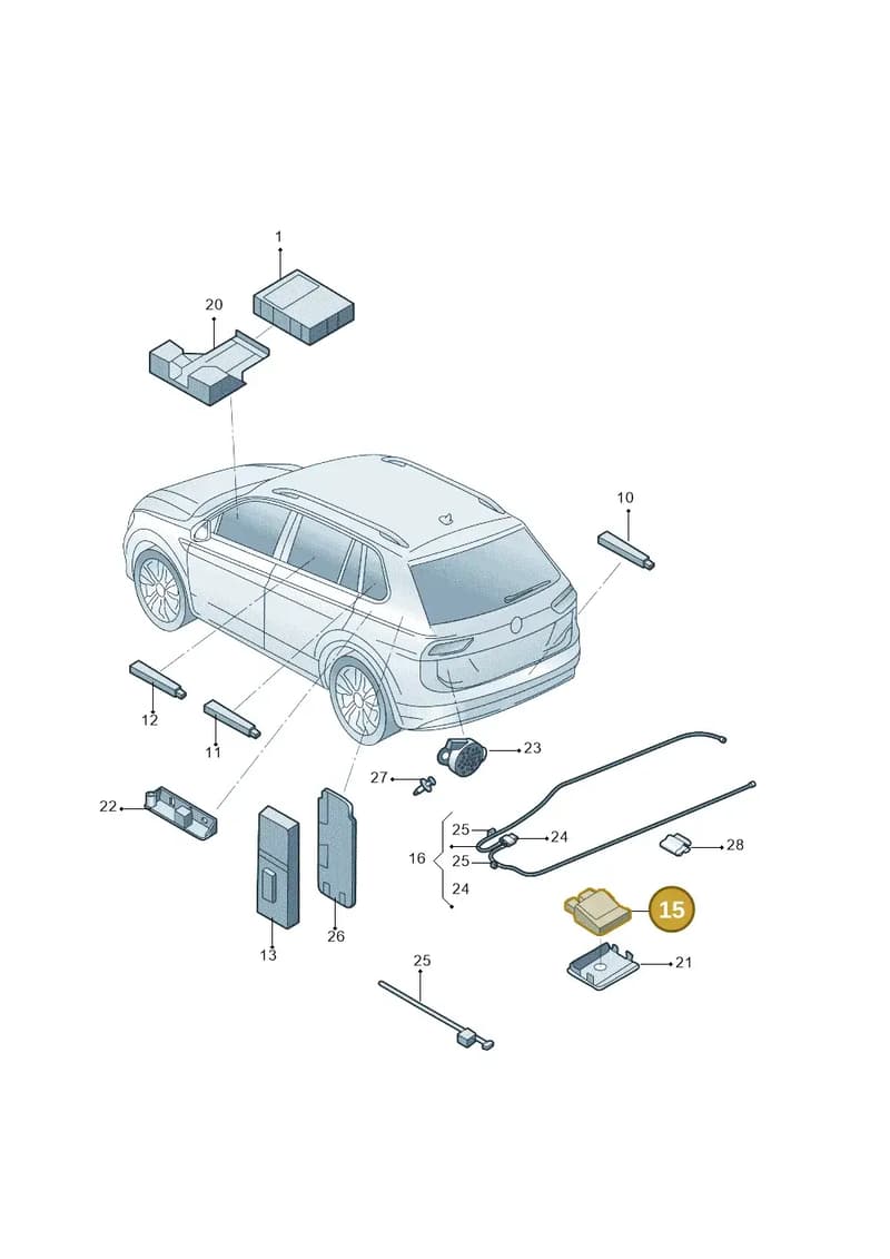 3GD962243D — Volkswagen B-Main SUV (2022-) diagram 809909000, position 15
