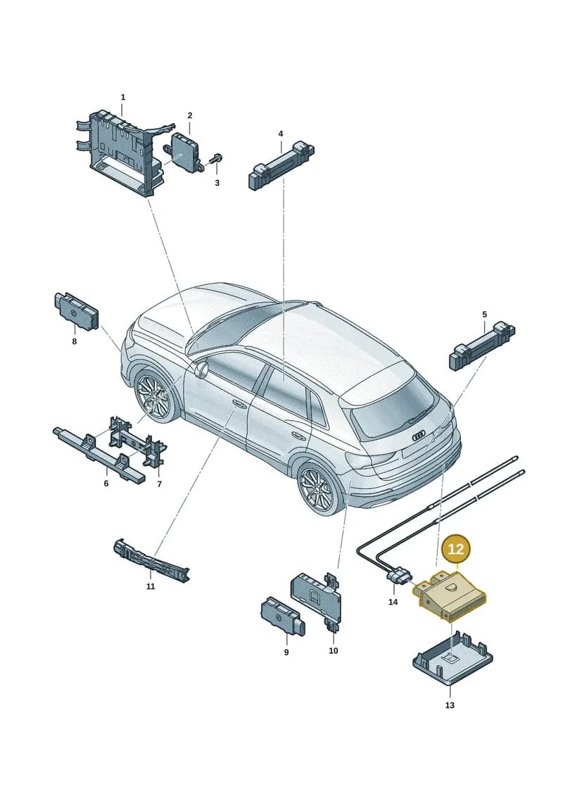 3GD962243D — Audi Q4 Sportback (2022-) diagram 89a909000, position 12