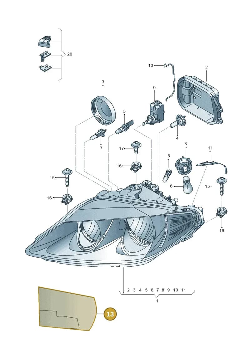 3R0998981 — SEAT Exeo ST Reference (2008-2011) diagram 664941000, position 13