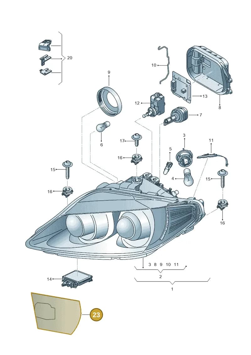3R0998981 — SEAT Exeo ST Reference (2008-2011) diagram 664941100, position 23
