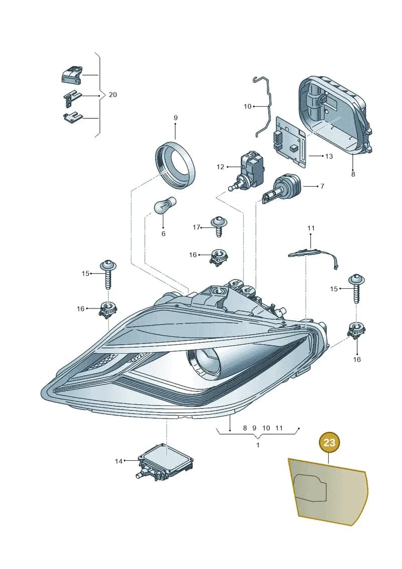 3R0998981 — SEAT Exeo ST Reference (2008-2011) diagram 664941200, position 23