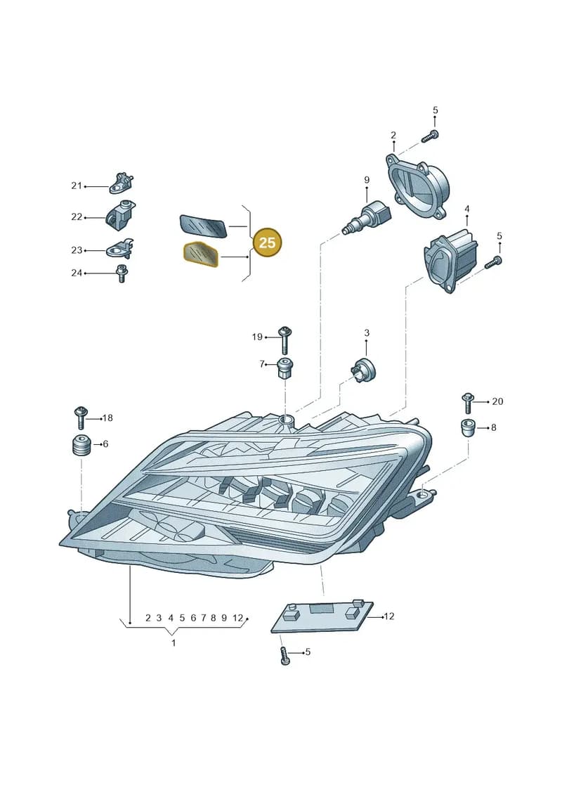 3R0998981 — SEAT Toledo Reference (2012-2015) diagram 742941100, position 25