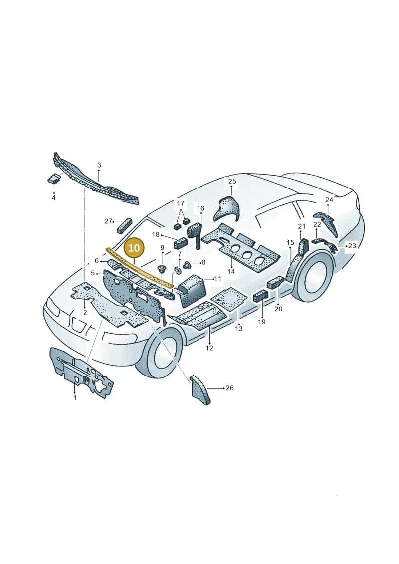 4B0863949 — SEAT TOLEDO/LEON/LEON-4 (2001-2006) diagram 205863200, position 10