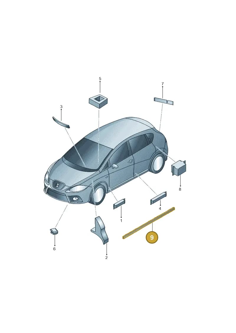 4B0863949 — SEAT Leon Stylance (2010-2012) diagram 456863300, position 9