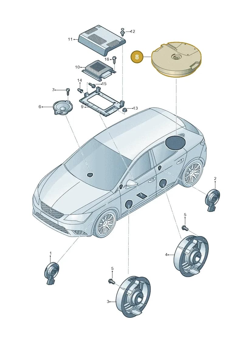 5F0035382 — SEAT Leon ST (2016-2020) diagram 830035350, position 8