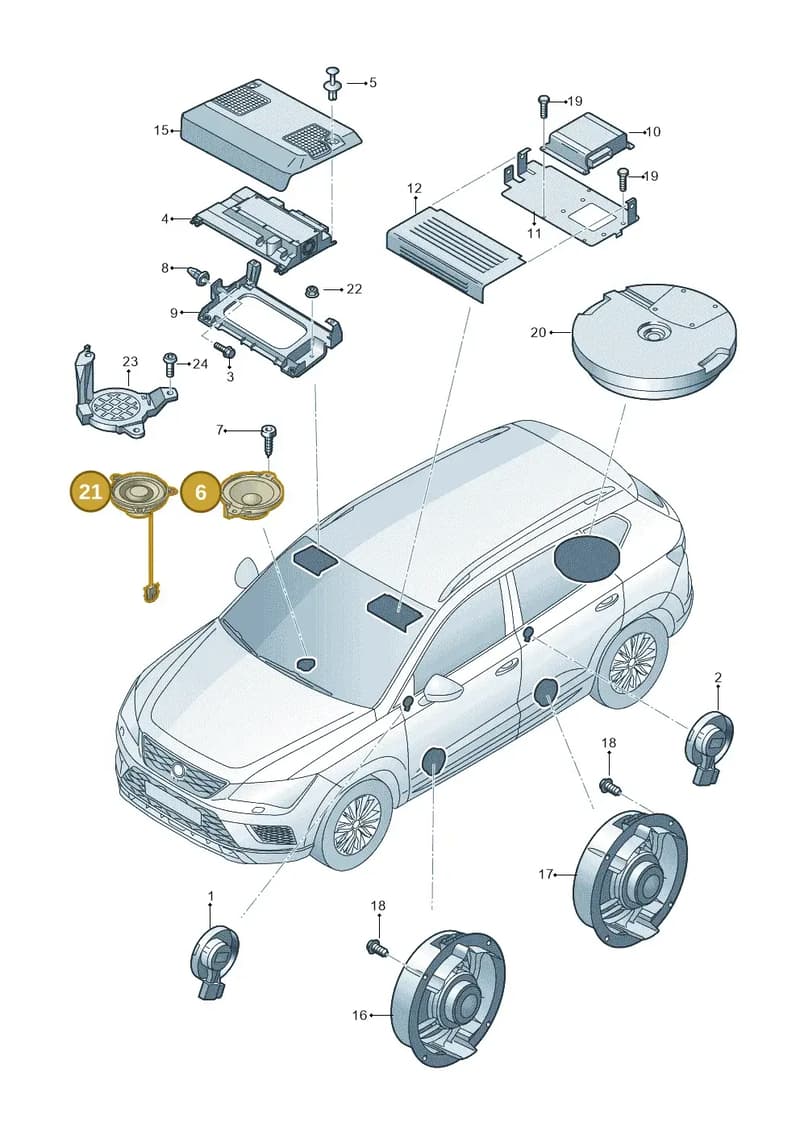 5F0035397 — Skoda Karoq (2017-2023) diagram 834035035, position 6+21