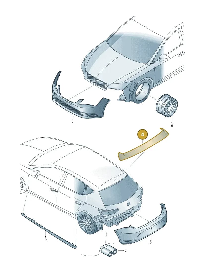 5F0071606B — SEAT Leon ST (2012-) diagram 754071000, position 4