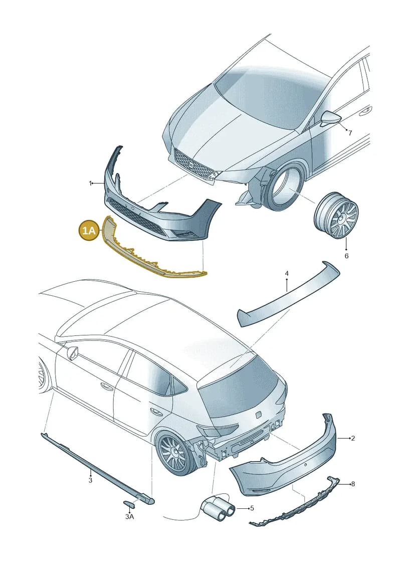 5F0071606J — SEAT Leon ST (2016-2020) diagram 830071000, position 1A
