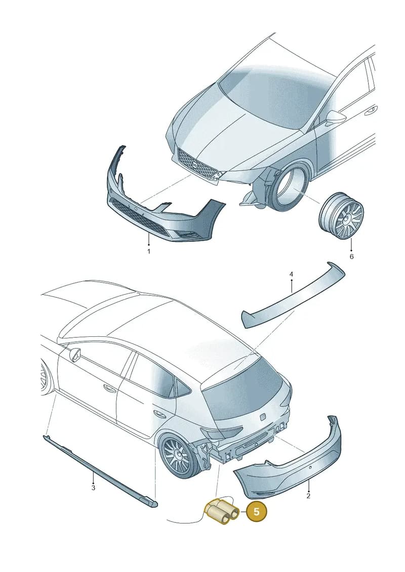 5F0072000C — SEAT Leon ST (2012-) diagram 754071000, position 5
