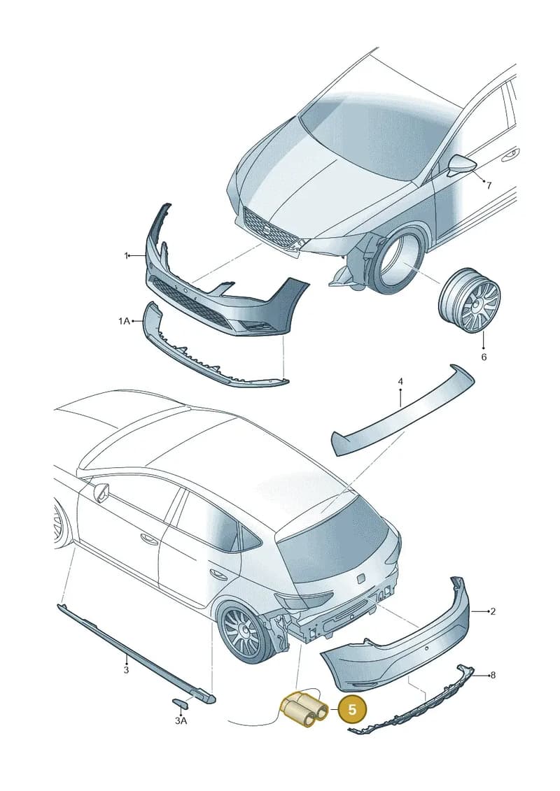 5F0072000F — SEAT Leon ST (2016-2020) diagram 830071000, position 5