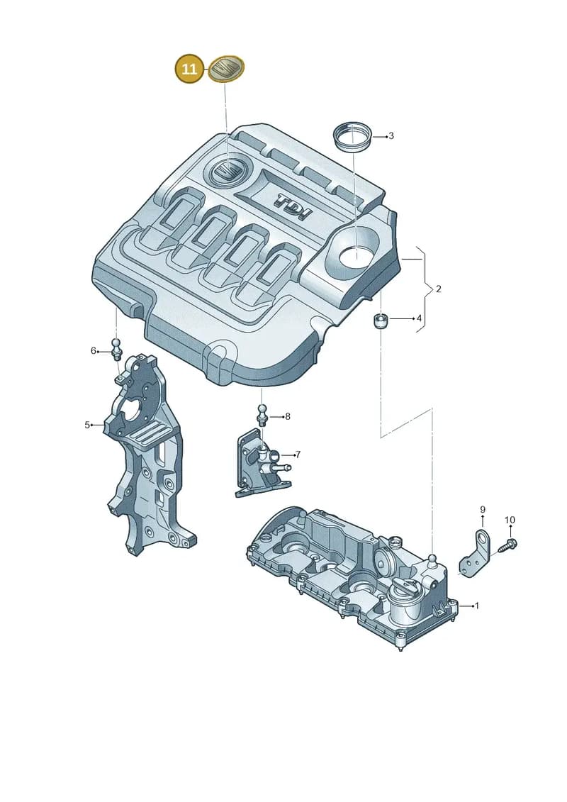 5F0103940 — SEAT Ateca (2016-) diagram 754103850, position 11