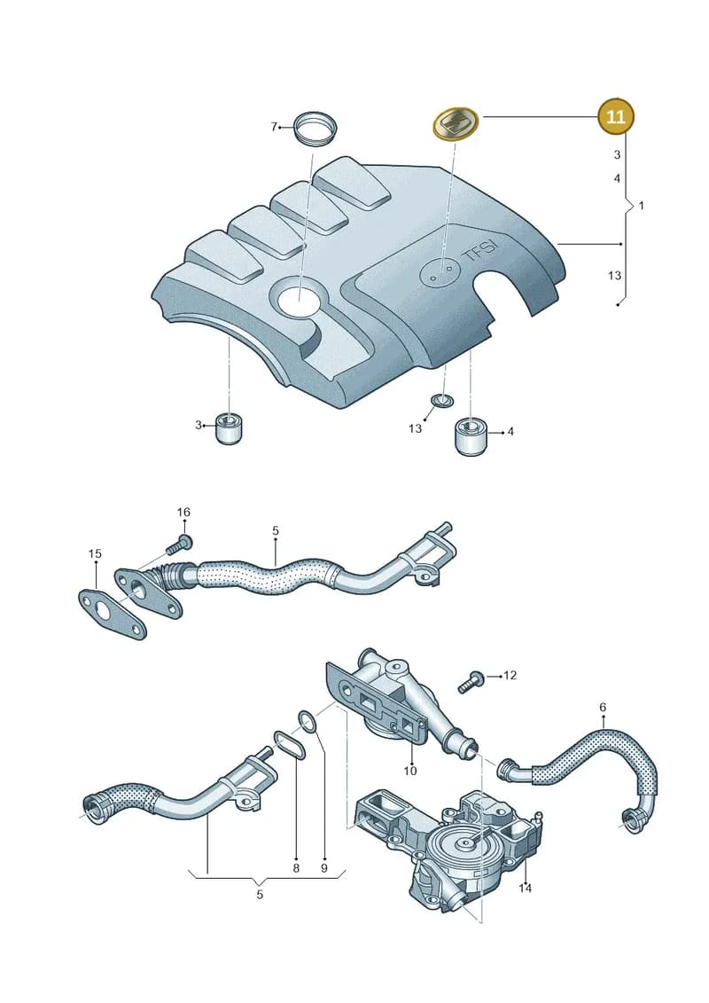 5F0103940 — SEAT Altea XL (2013-) diagram 777103720, position 11