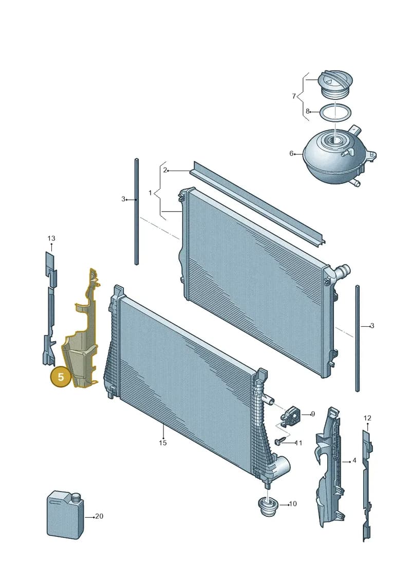 5F0121284M — SEAT Leon ST (2012-) diagram 746121850, position 5