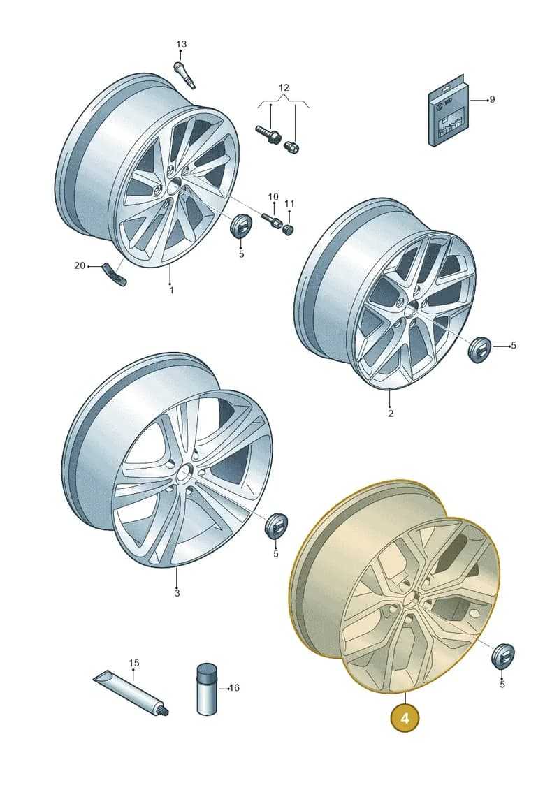5F0601025ABKT2 — SEAT Leon ST (2016-2020) diagram 754601600, position 4