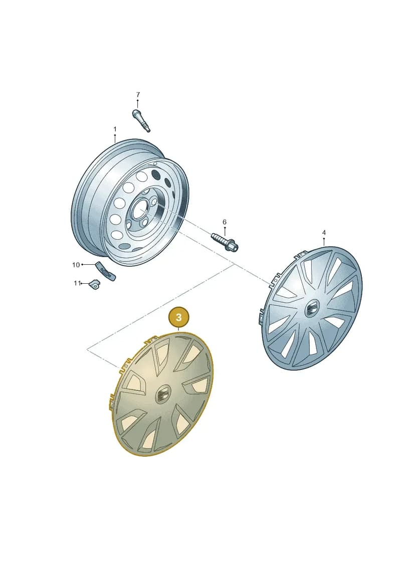 5F0601147B1ZX — SEAT Leon ST (2016-2020) diagram 754601100, position 3