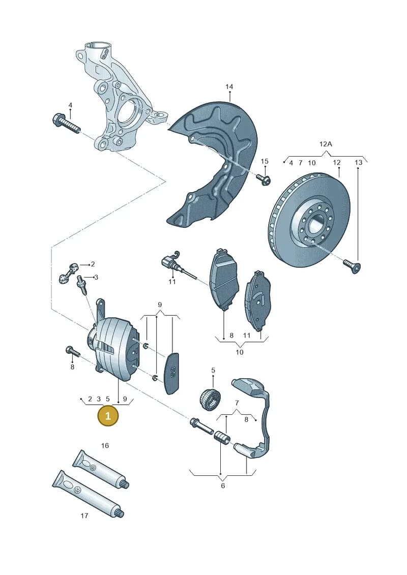 5F0615123 — SEAT Leon ST (2016-2020) diagram 745615500, position 1