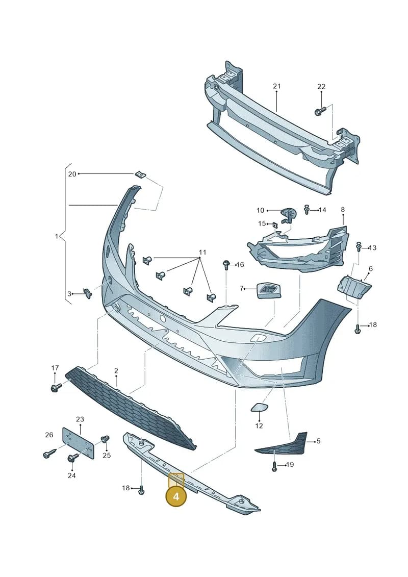 5F0805467A9B9 — SEAT Leon ST (2012-) diagram 754807100, position 4