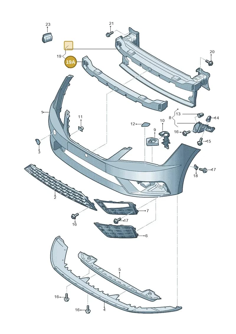 5F0807251F — SEAT Leon ST (2016-2020) diagram 830807000, position 19A