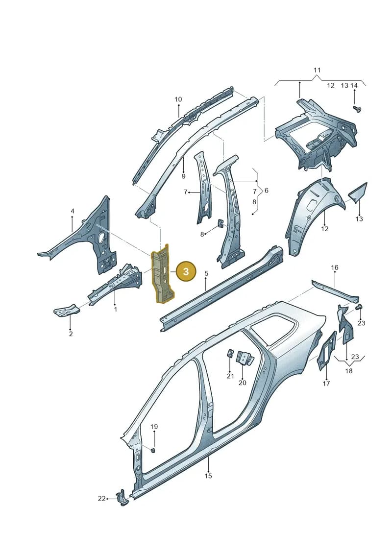5F0809203 — SEAT Leon ST (2016-2020) diagram 754809350, position 3