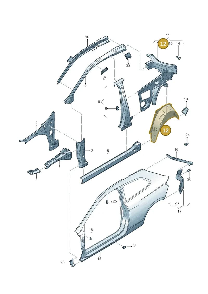 5F0809411 — SEAT Leon ST (2016-2020) diagram 754809000, position 12