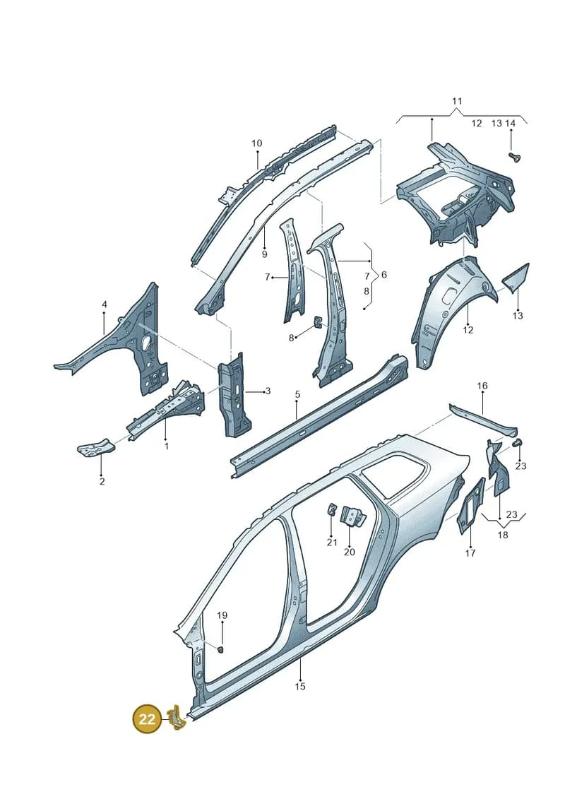 5F0810221A — SEAT Leon ST (2016-2020) diagram 754809350, position 22