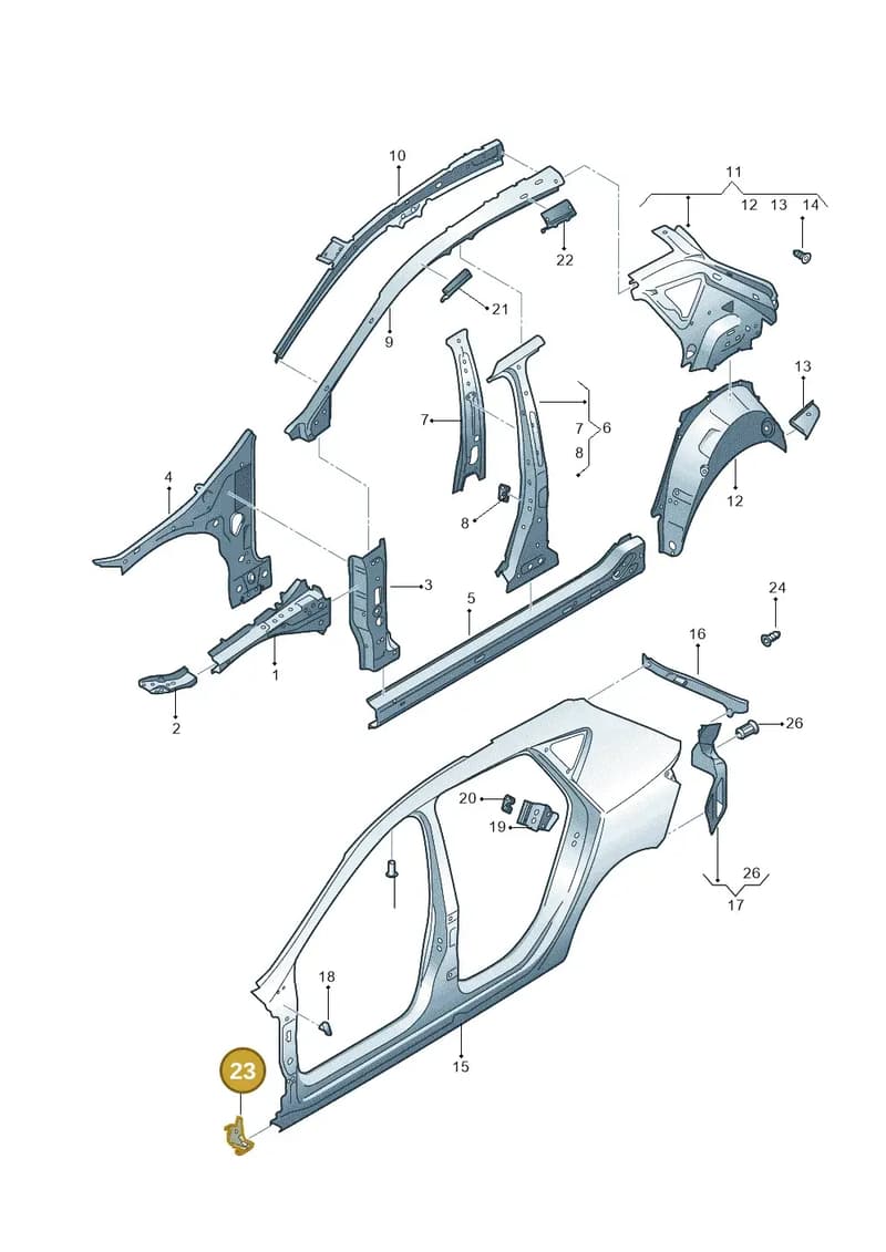 5F0810222A — SEAT Leon ST (2016-2020) diagram 754809300, position 23