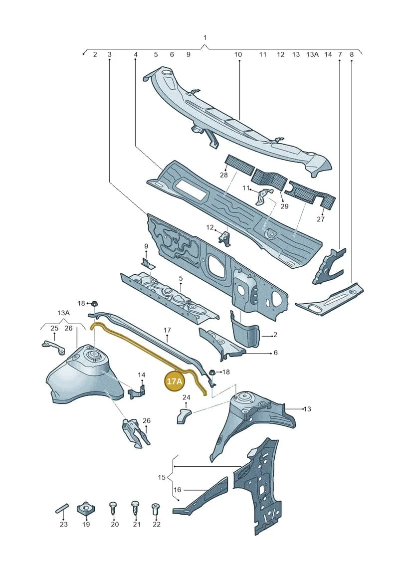 5F0819142 — SEAT Leon ST (2016-2020) diagram 745805500, position 17A