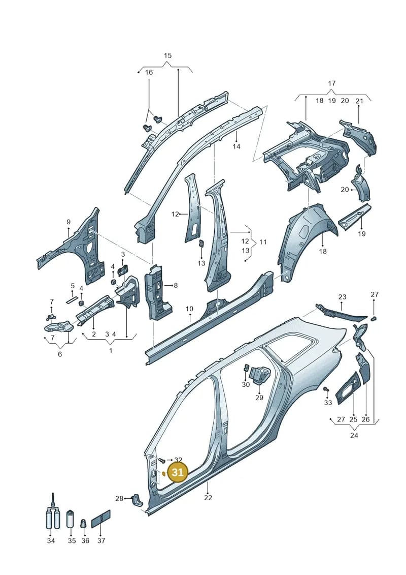 5F0821139A — SEAT Leon (2019-) diagram 5fn809010, position 31