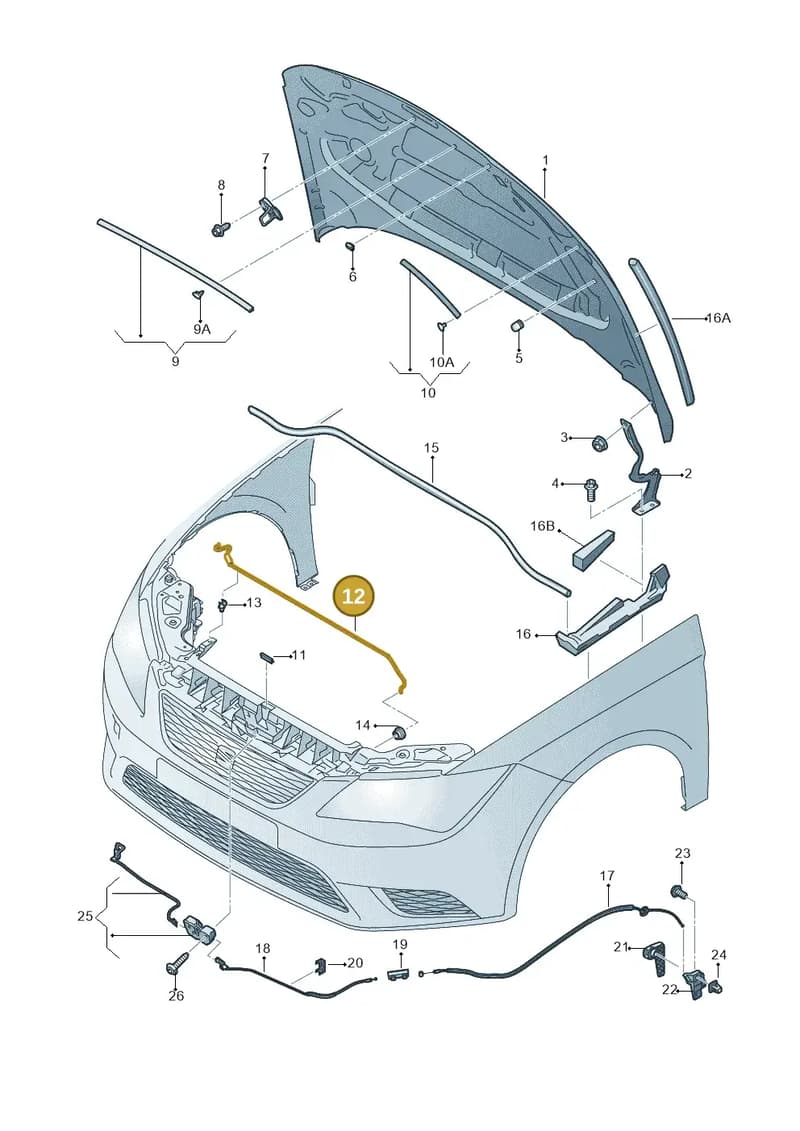 5F0823363D — SEAT Leon ST (2016-2020) diagram 754823000, position 12