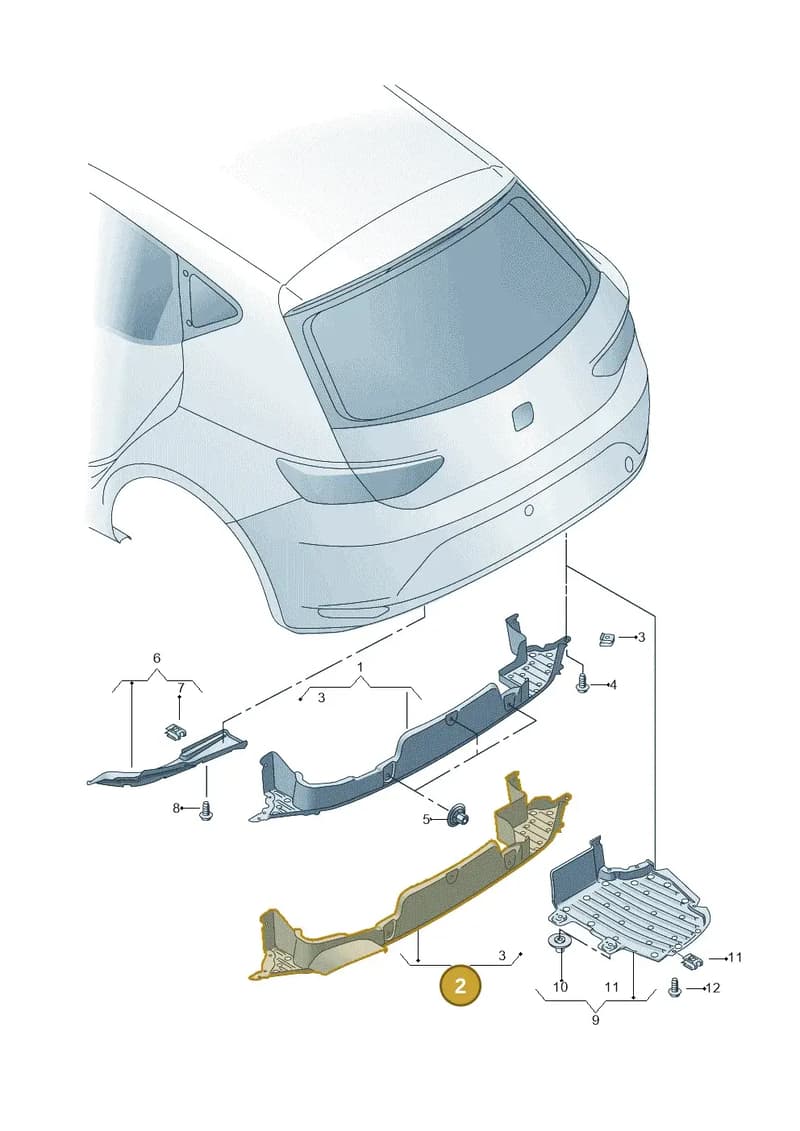 5F0825189G — SEAT Leon ST (2016-2020) diagram 754825100, position 2