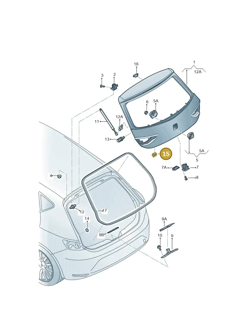 5F0827489 — SEAT Leon ST (2016-2020) diagram 754827000, position 15