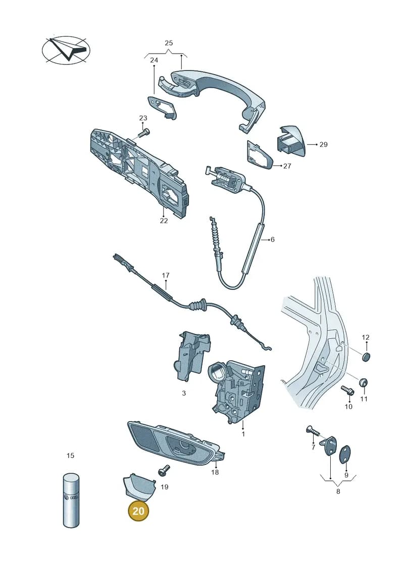 5F0837112 — SEAT Leon ST (2016-2020) diagram 754839000, position 20