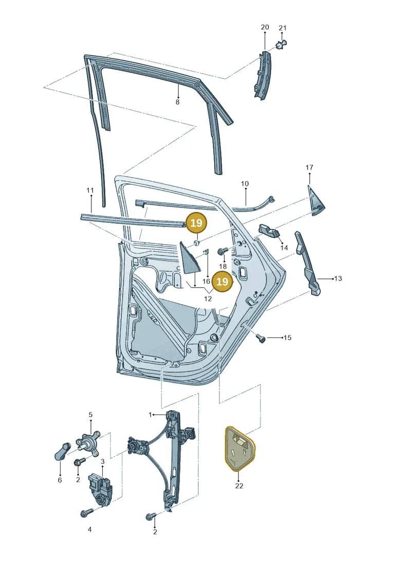 5F0837732 — SEAT Leon ST (2016-2020) diagram 754839600, position 19