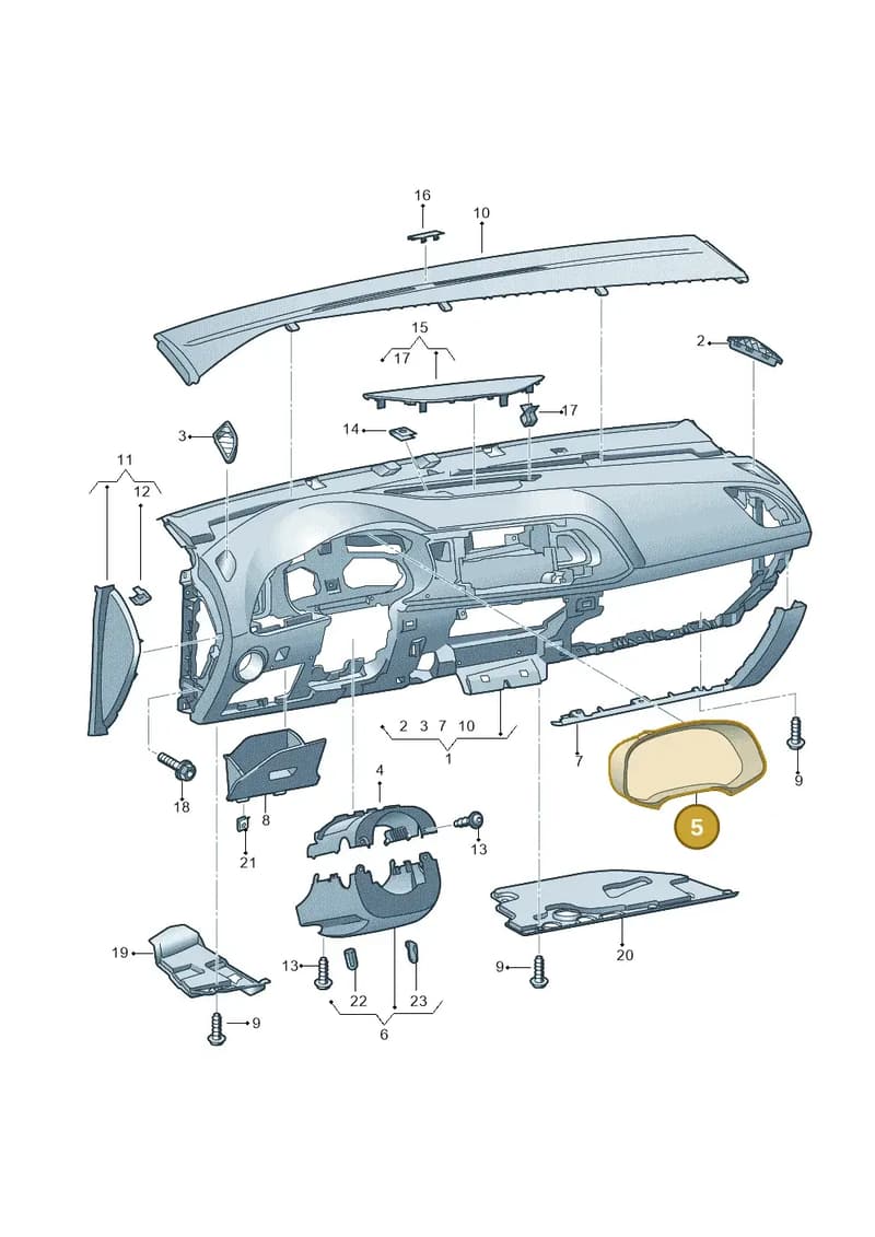 5F0857244A1QB — SEAT Leon ST (2016-2020) diagram 830857100, position 5